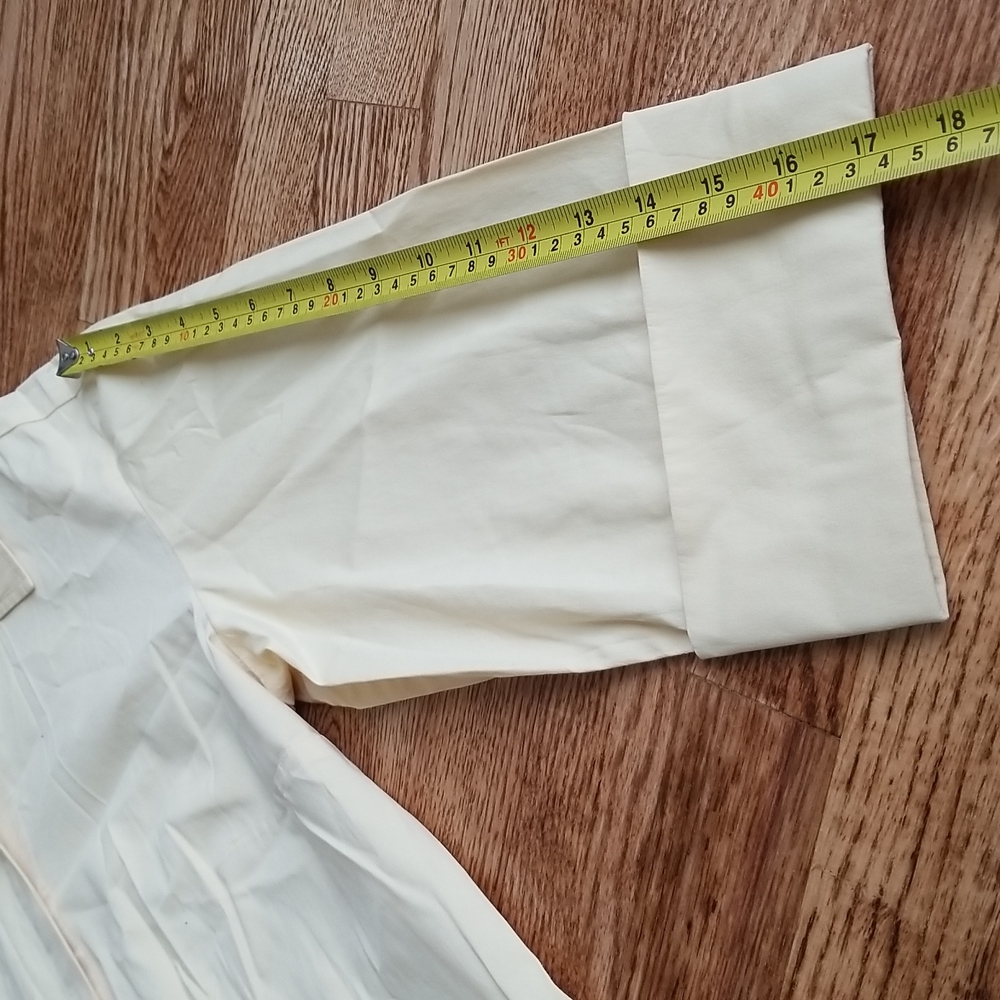 (12) FDJ French Dressing Pastel Yellow Button Up ¾ Sleeve Top Business Casual - Picture 5 of 7